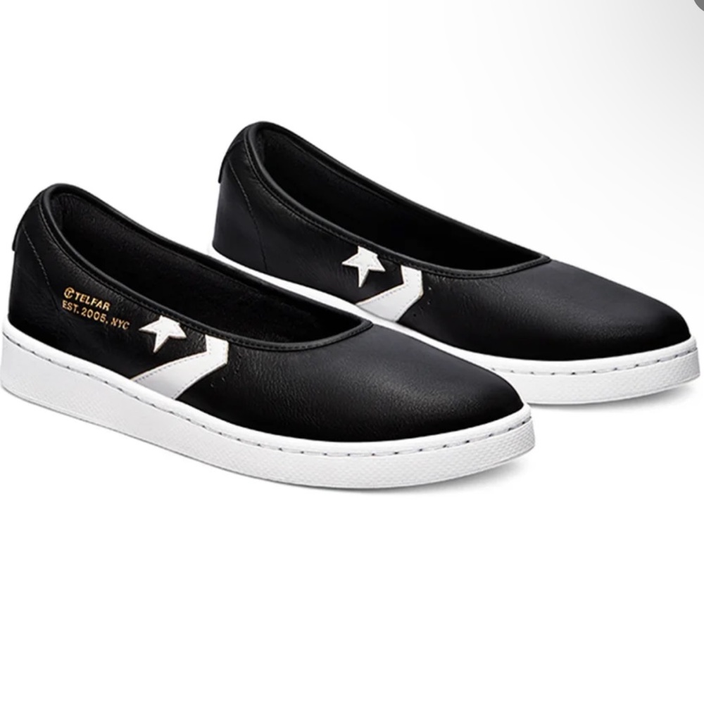 Converse x Telfar Pro Leather Ballet Flat Pro Leather Slip On Sneaker Sz 6 EU 37